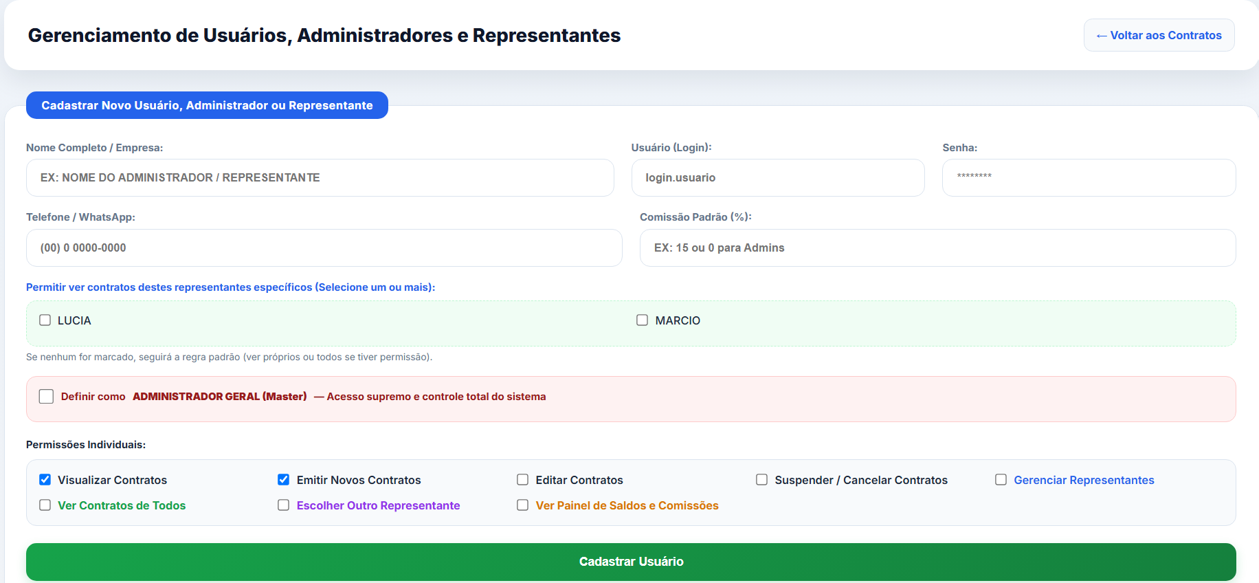 Gestão de Usuários e Permissões