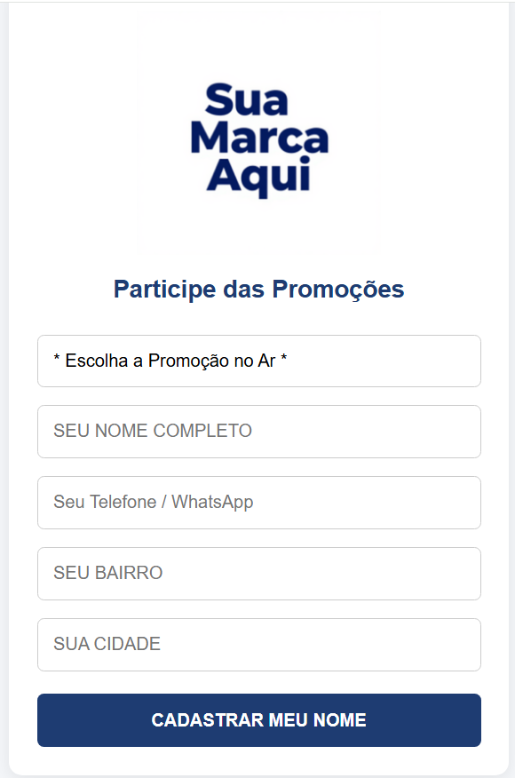 Página de Inscrição do Ouvinte